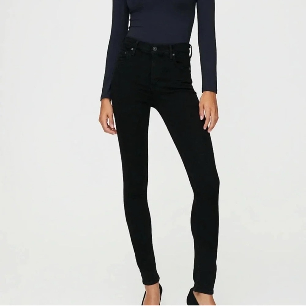 Citizens of Humanity Rocket high rise skinny Black Denim Stretch Jeans Size 25